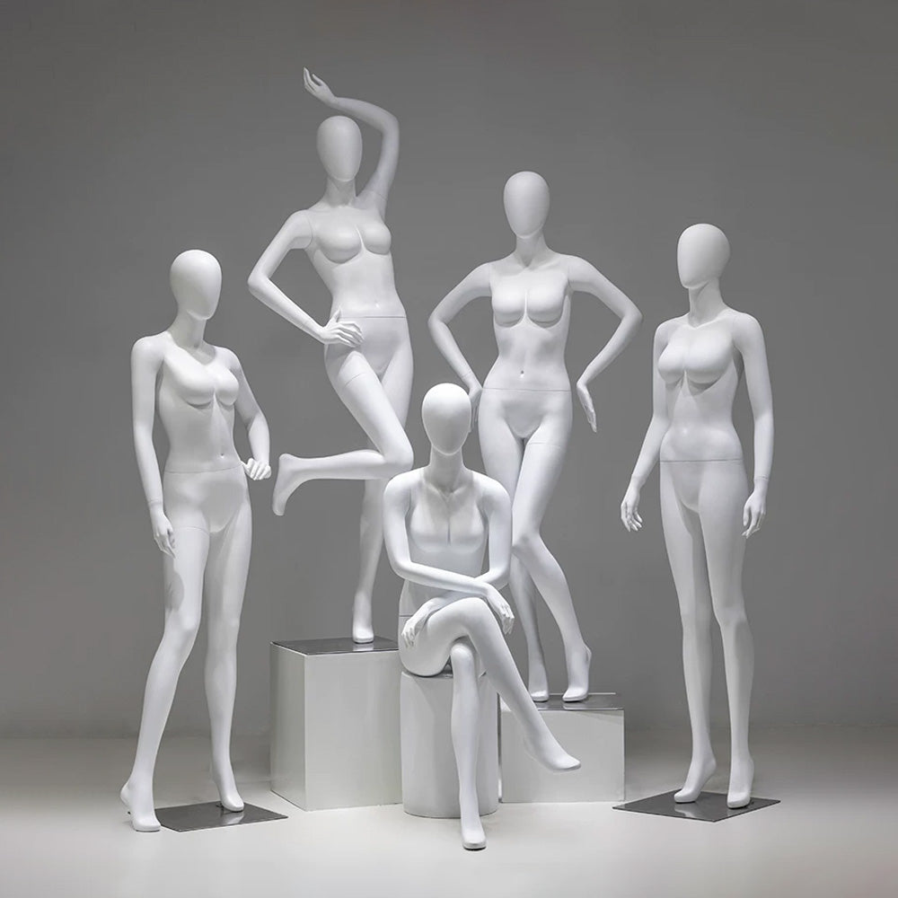 DE-LIANG Full Body Female Mannequin | Fiberglass Dress Form for Boutique Clothing Display