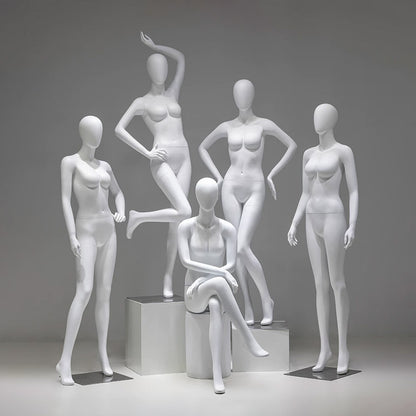 DE-LIANG Full Body Female Mannequin | Fiberglass Dress Form for Boutique Clothing Display