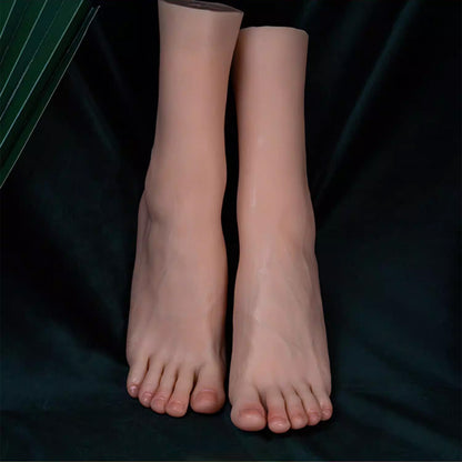 DE-LIANG Realistic Silicone Female Foot Model for Medical Study & Sock & Shoe Display