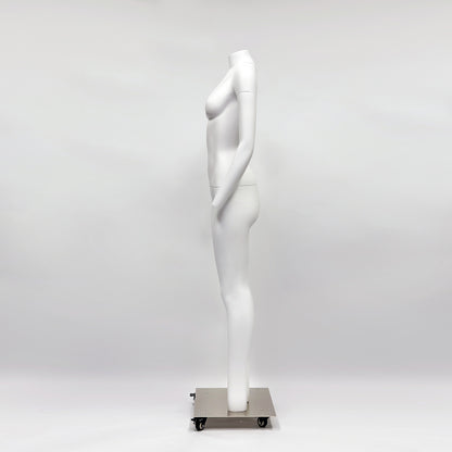 DE-LIANG Maniquí femenino fantasma invisible, torso de forma de vestido extraíble con base, maniquí de fotografía