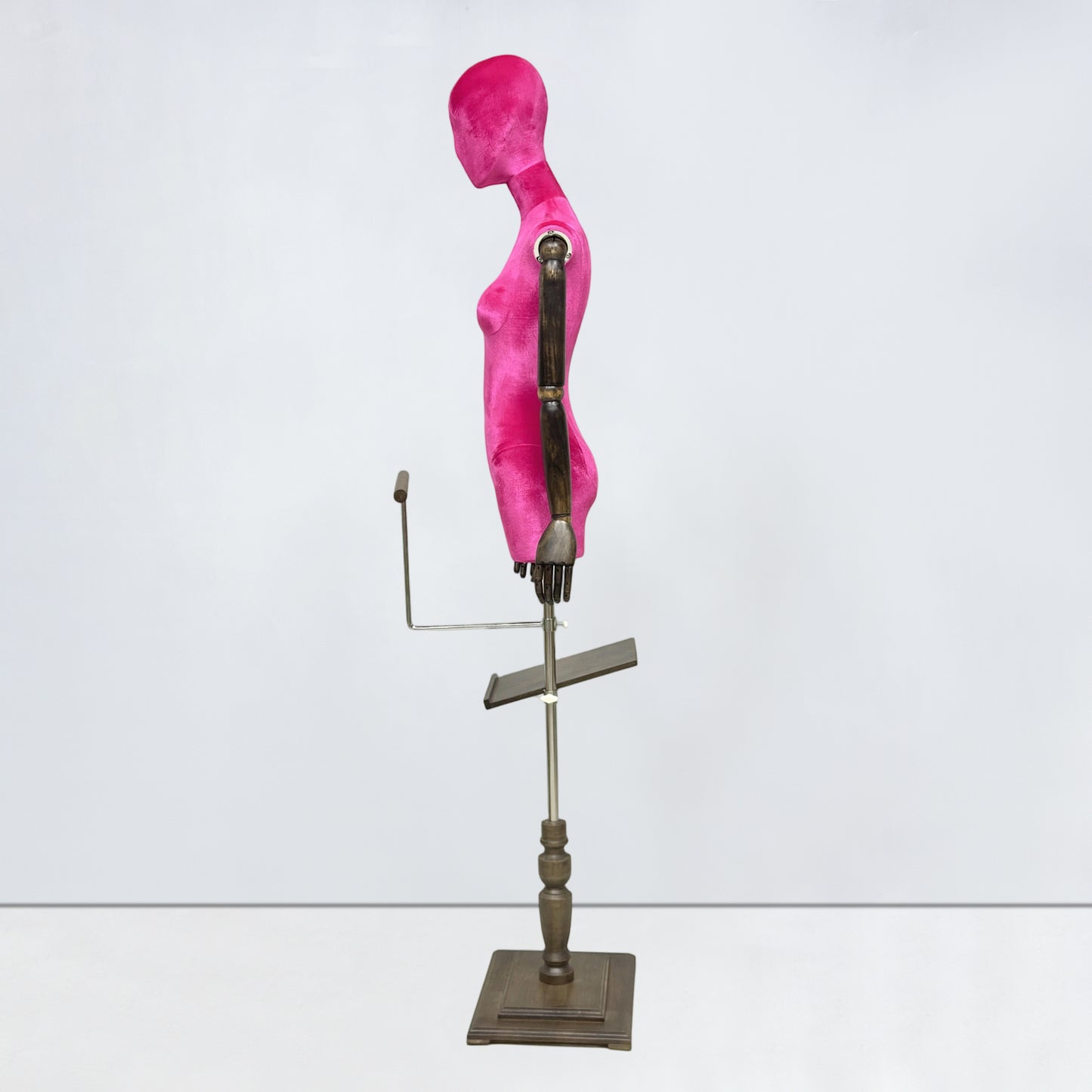 DE-LIANG Velvet Half Body Mannequin for Clothing Boutique & Retail Display | 4 Colors