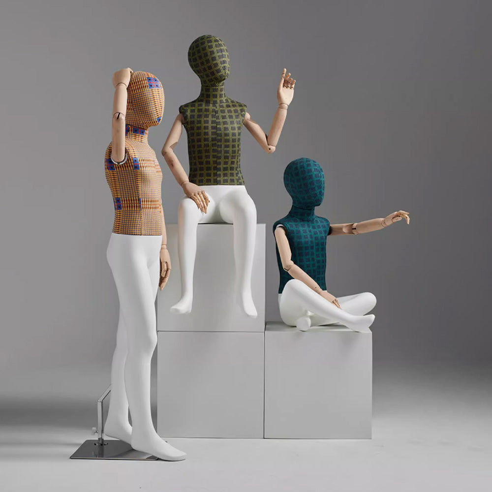 checkered child mannequin full body