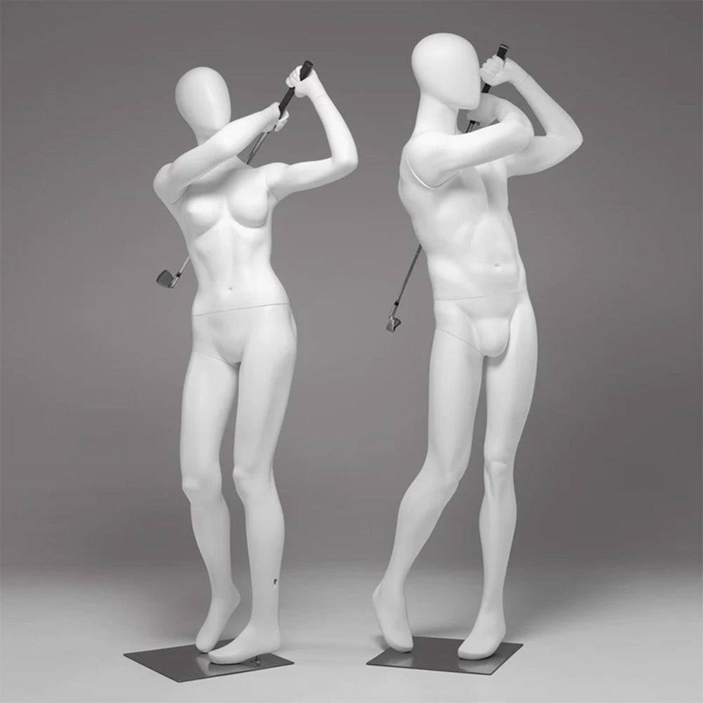 Sports Mannequin Full Body - Golf Tennis Display Prop | Fiberglass Male Female