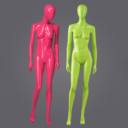 DE-LIANG Colorful Glossy Female Mannequins ,Abstract Full Body Fiberglass Display Models