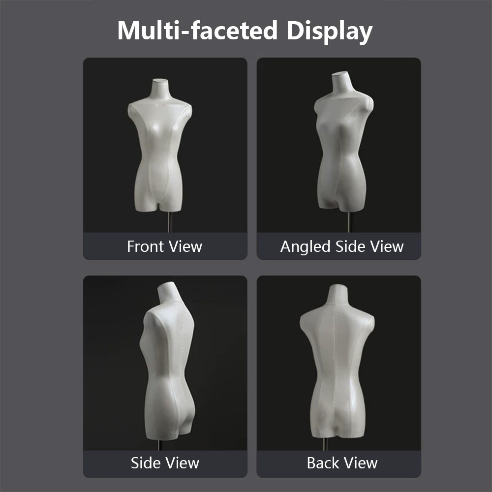 DE-LIANG Female Half Body Torso Mannequin for Dress Tops Lingerie Boutique Display