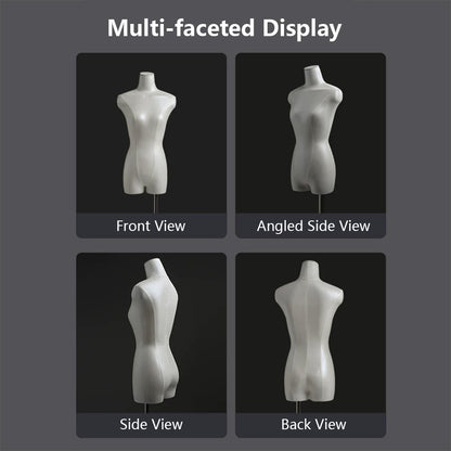 DE-LIANG Female Half Body Torso Mannequin for Dress Tops Lingerie Boutique Display