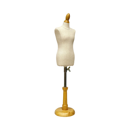 DE-LIANG 1/4 Scale Male Dress Form – Fully Pinnable Mini Mannequin with Wooden Base and Assembly Tools, Dressmaker dummy (not adult size)