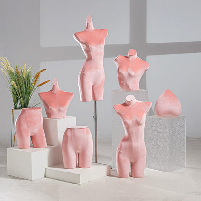 DE-LIANG Velvet Female Mannequin Torso | Lingerie Bra Underwear Display Form