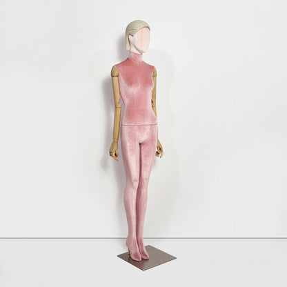 DE-LIANG Full Body Fabric Velvet Flocked Mannequin for Retail Boutique Window Displays