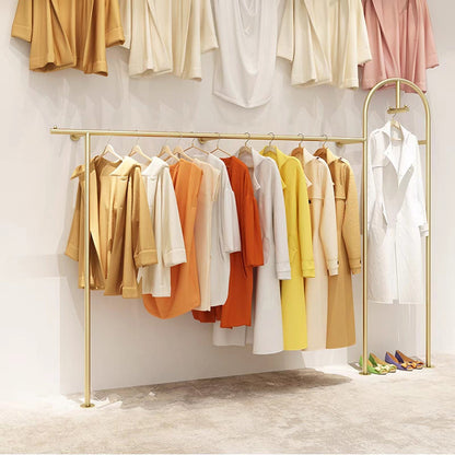 Women's Clothing Store Clothes Display Stand  Floor-Standing Gold Clothes Display Rack Combination Clothing Store Hanger 2365 DE-LIANG