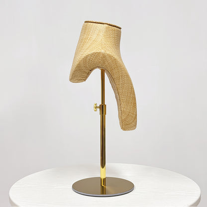 DE-LIANG Woven Rattan Necklace Bust & Hat Display Stand – For Jewelry and Hat Display