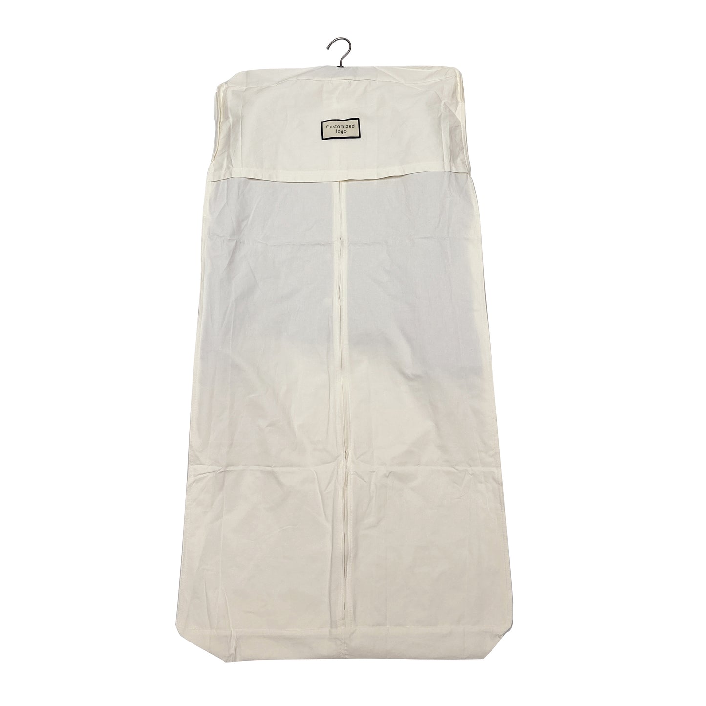 DE-LIANG Fashion Garment Bags, Suit Dust Cover, Beige Linen Fabrics Clothes Cover for Hanging Clothes, Dust Guard Suit Storage Bag,Customizable Hanging Garment Bag for Travel Home