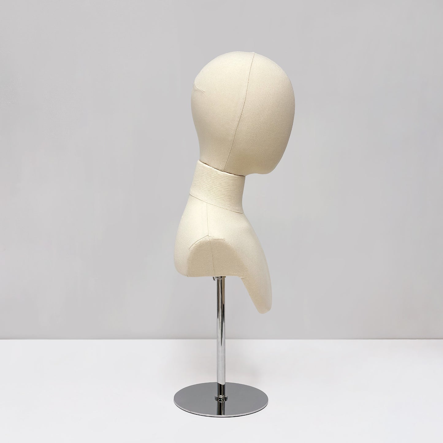 DE-LIANG Male & Female Linen Mannequin Head for Wigs, Hats & Jewelry Display