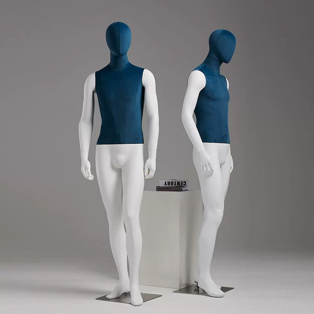 DE-LIANG model props, full body Male mannequin display dummy, Clothing store you male full-body model props glass steel cloth dummy head mannequin shooting clothes blue display shelf DL0008 DE-LIANG