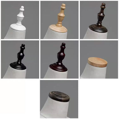 DE-LIANG Wooden Mannequin Head Cap for Clothing Store Boutique Display Dress Form