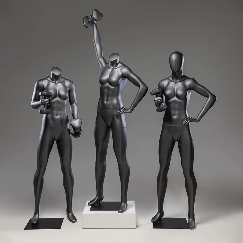 DE-LIANG Athletic Sport Mannequin Dumbbell & Sitting Pose for Gym & Sportswear Store