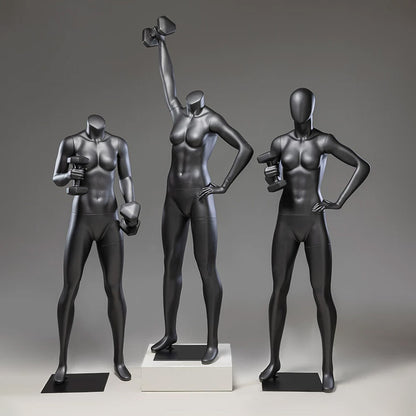 DE-LIANG Athletic Sport Mannequin Dumbbell & Sitting Pose for Gym & Sportswear Store