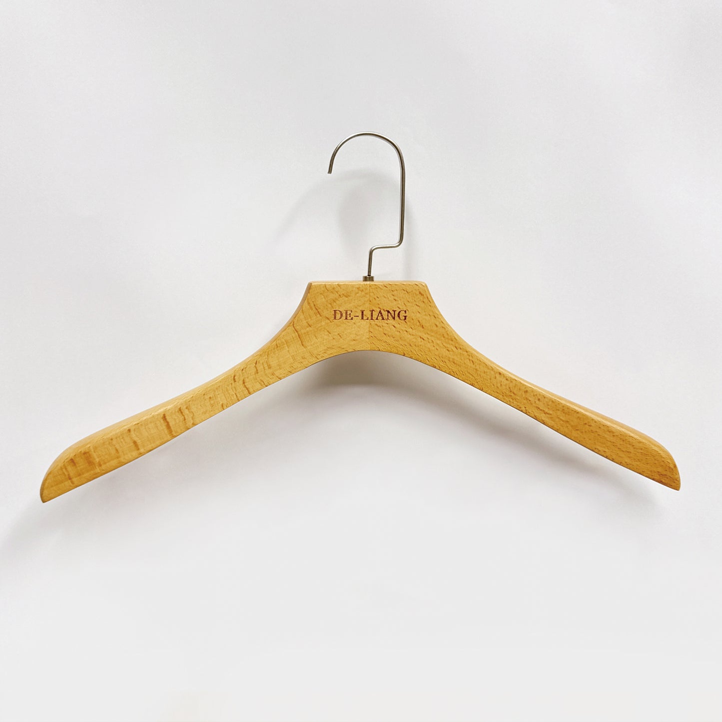 Quality Beech Wooden Hangers,40cm 43cm Knitwear coat pant wedding hanger Clothing Display Rack,Customize Logo Free, 50pcs per Box, Natural