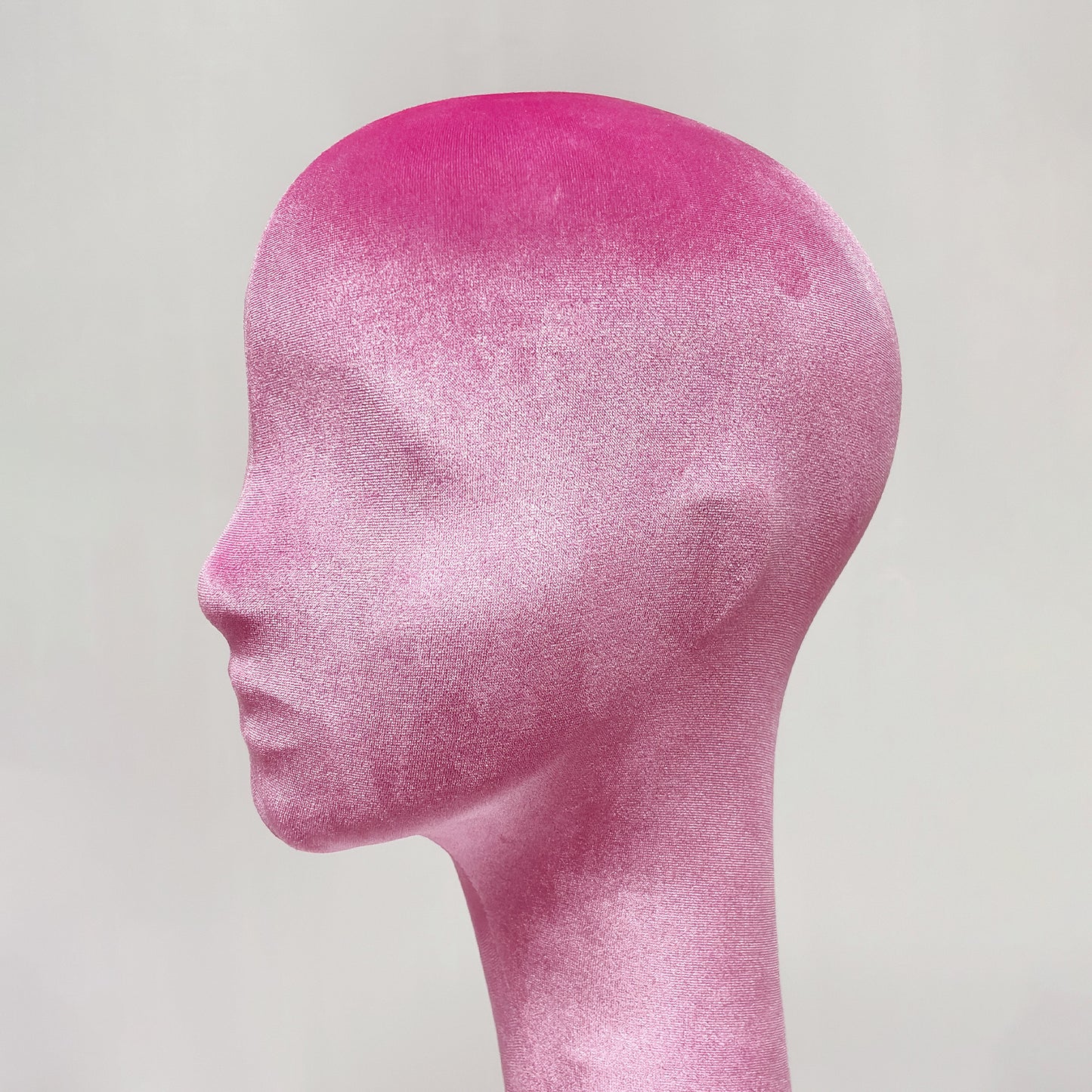 DE-LIANG Swan Neck Velvet Mannequin Head, Fiberglass Wig & Jewelry Display
