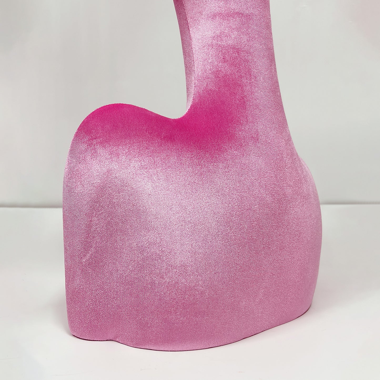 DE-LIANG Swan Neck Velvet Mannequin Head, Fiberglass Wig & Jewelry Display