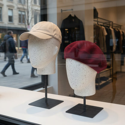 DE-LIANG Marble Head & Hand Display for Wigs, Hats, Sunglasses, Gloves & Jewelry