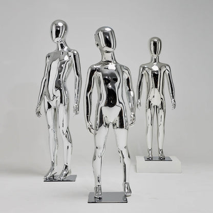 DE-LIANG Luxury Child Full Body Mannequin,Electroplated Baby Kids Dress Form Fiberglass Display,Girl Boy Teenage Mannequin For Clothes Displa