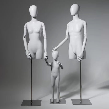 DE-LIANG Gray Youth Mannequin - Full Body Fiberglass Display Forms for Clothing Stores