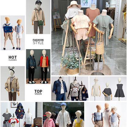 Accessoires de modèle pour enfants Vitrine de magasin de vêtements pour enfants en pied Étagère de modèle pour enfant Mannequin Présentoir de vêtements pour bébé DL0048