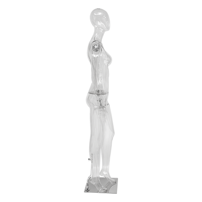 DE-LIANG Transparent Female Mannequin Full Body PE Display for Retail Store Photography