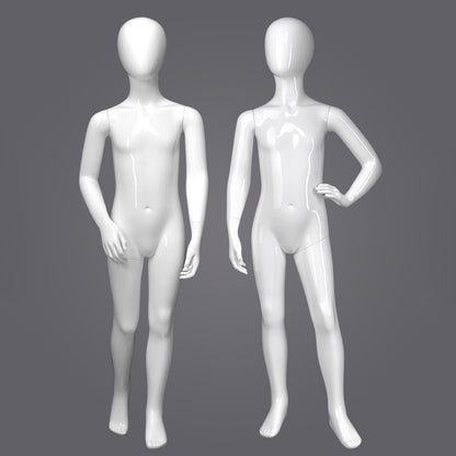 Glossy White Childs Display Mannequin Full Body Dress Form