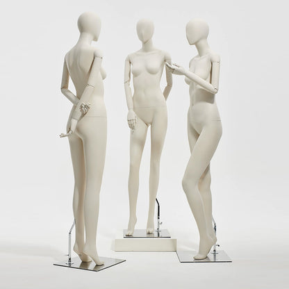 DE-LIANG Model Props, Full Body Female Mannequin Display Dummy, High White Matte Mannequin for Clothing Stores Display DL0015 DE-LIANG