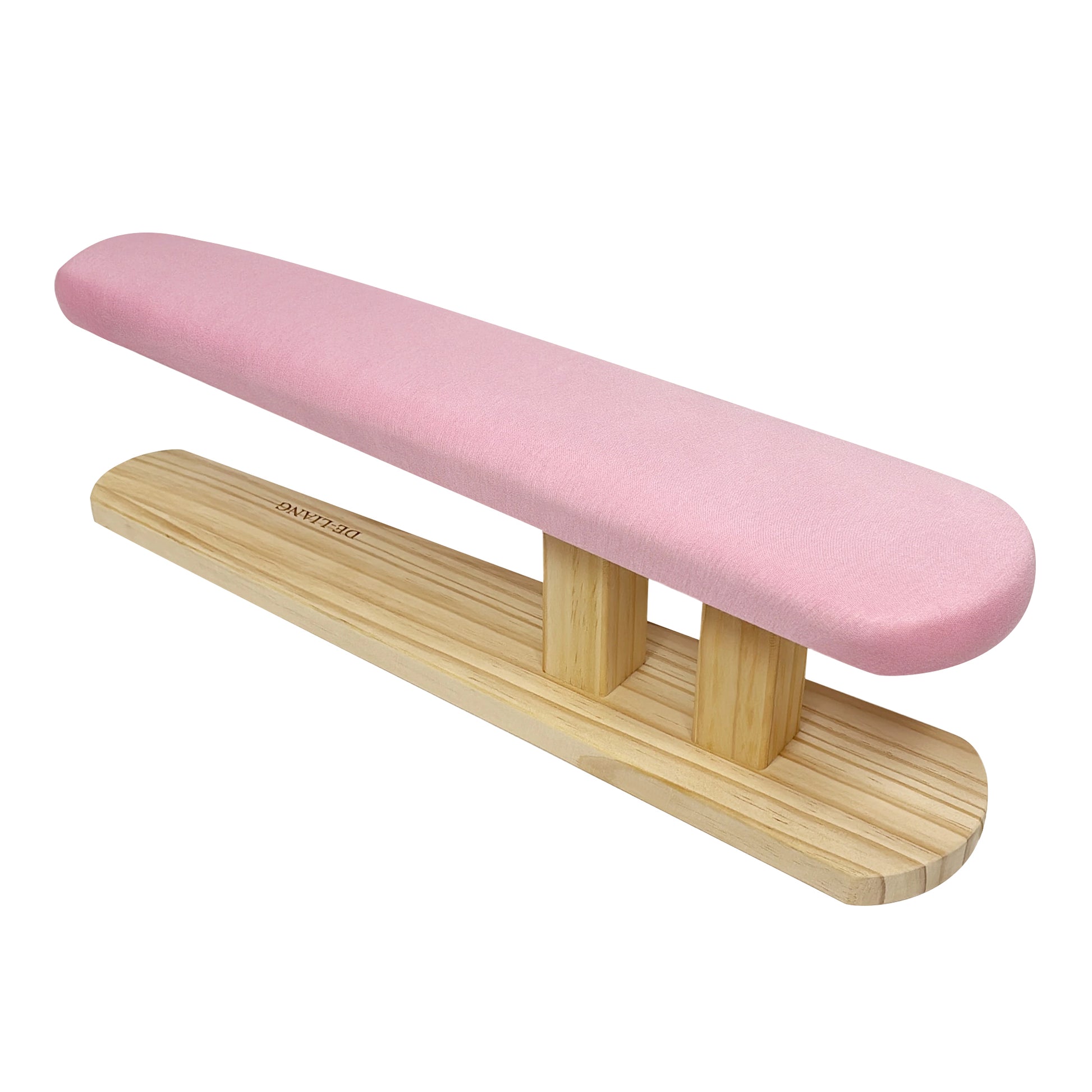 DE-LIANG Professional Pink Tailor Pressing Board with Solid Wood Base