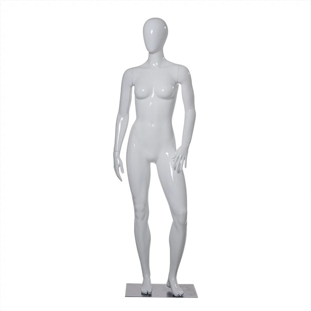 DE-LIANG Male Full Body Mannequin | White & Grey Sports Mannequin for Gym & Athletic Apparel | Running & Sportswear Display