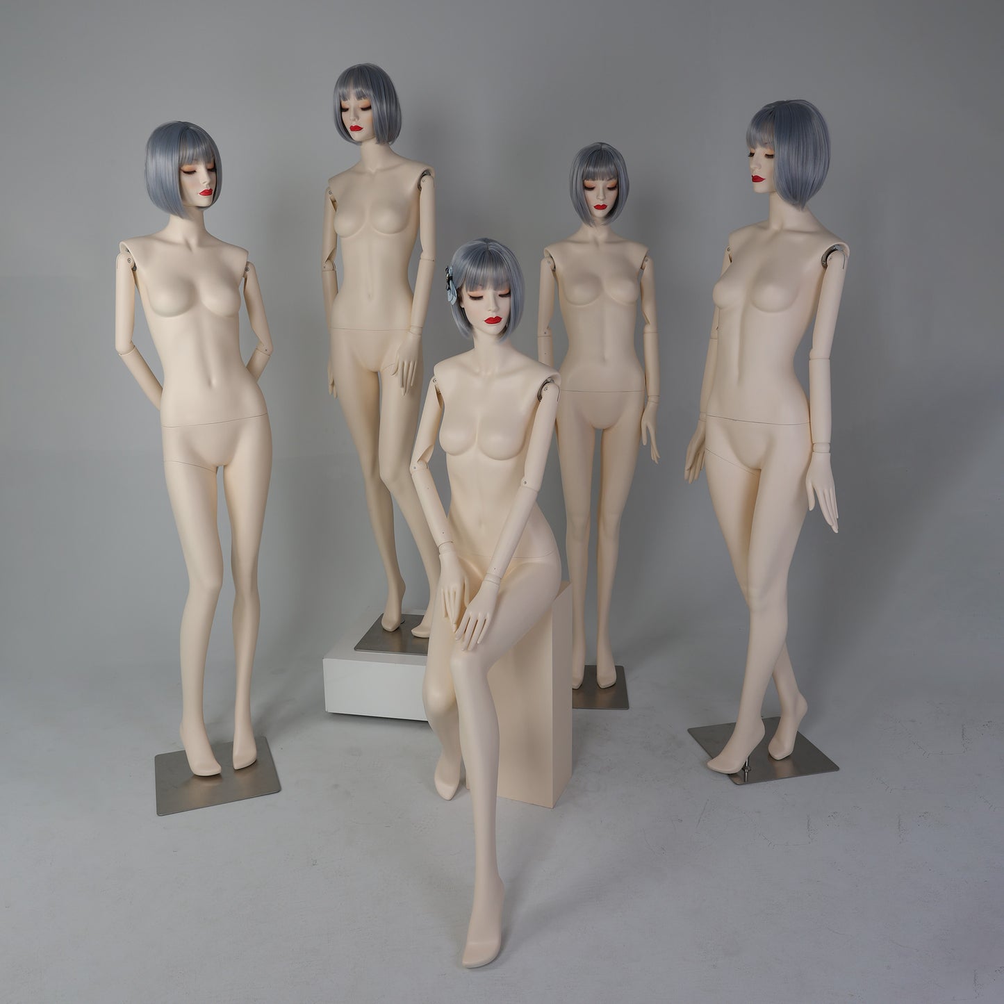 DE-LIANG Makeup Female Full Body Mannequin | Fiberglass Form for Bridal & Fashion Retail