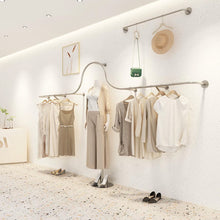 Load image into Gallery viewer, Women&#39;s Clothing Store Clothes Display Stand  Floor-Standing Gold Clothes Display Rack Combination Clothing Store Hanger 2363
