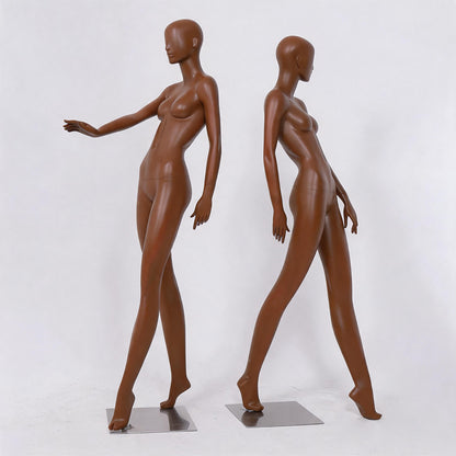 DE-LIANG Mocha Brown Female Full Body Mannequin for Boutique Window Display