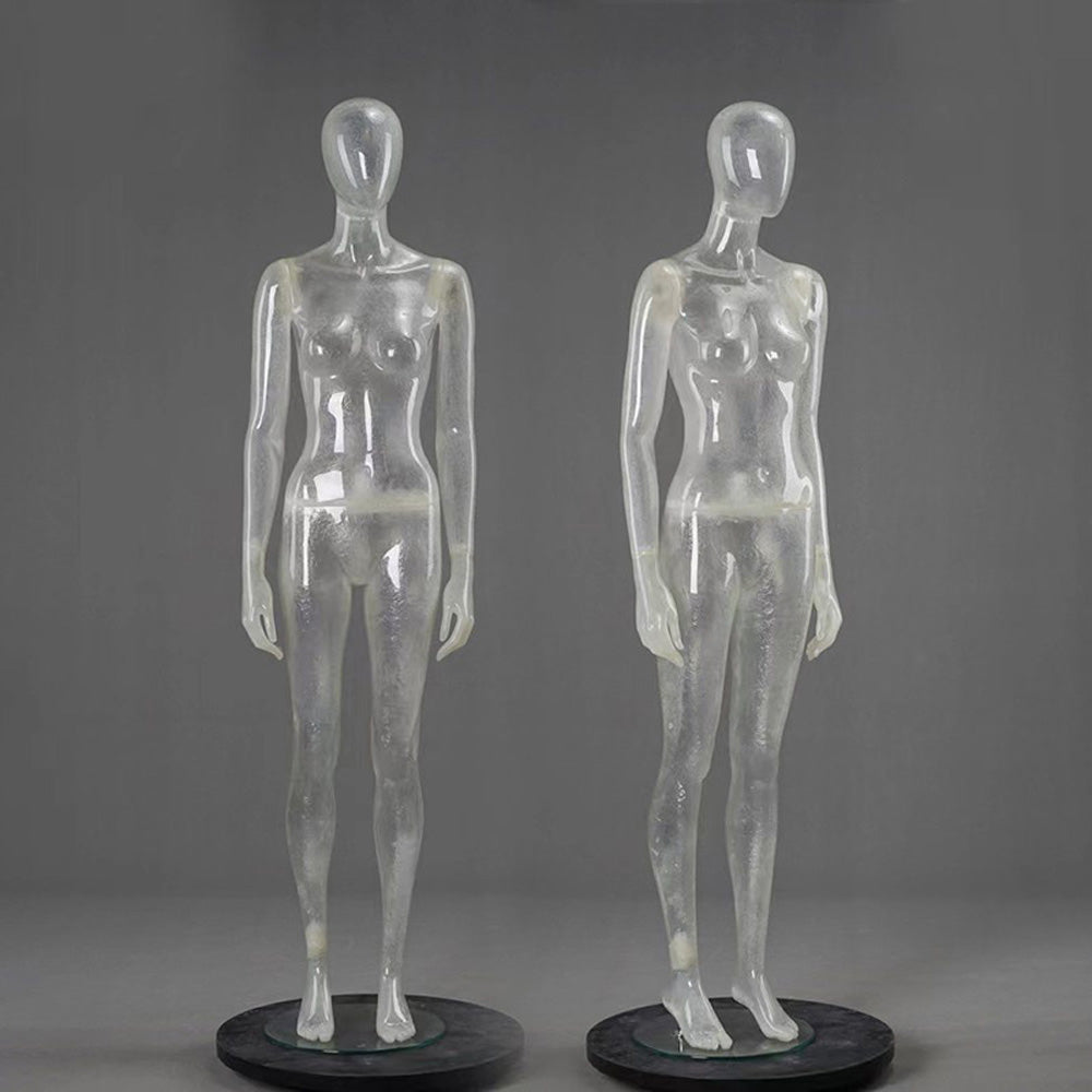 DE-LIANG Creativity Female/Male Full Body Transparency Mannequin，Standing With Hands and Head Full Body Mannequin Display Props For Window Display DE-LIANG