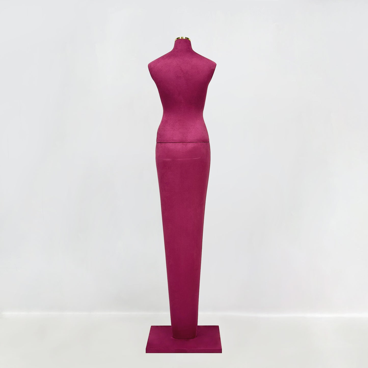 DE-LIANG Burgundy Suede Female Mannequin - Full Body Dress Form for Bridal Boutique