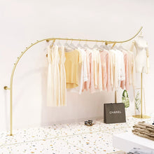Load image into Gallery viewer, Women&#39;s Clothing Store Clothes Display Stand  Floor-Standing Gold Clothes Display Rack Combination Clothing Store Hanger 2364
