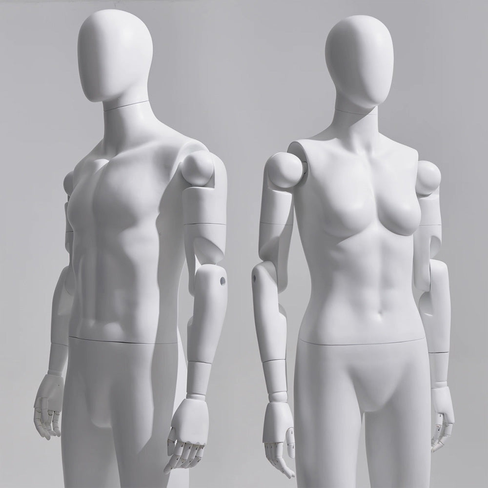 white adjustable full body mannequin for clothing display