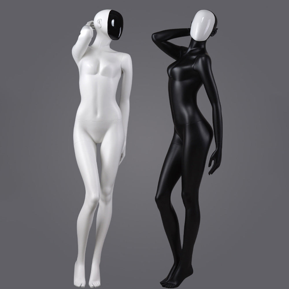 DE-LIANG Colorful Glossy Female Mannequins ,Abstract Full Body Fiberglass Display Models