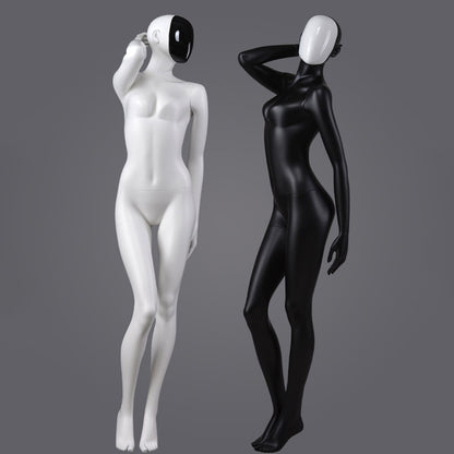 DE-LIANG Colorful Glossy Female Mannequins ,Abstract Full Body Fiberglass Display Models