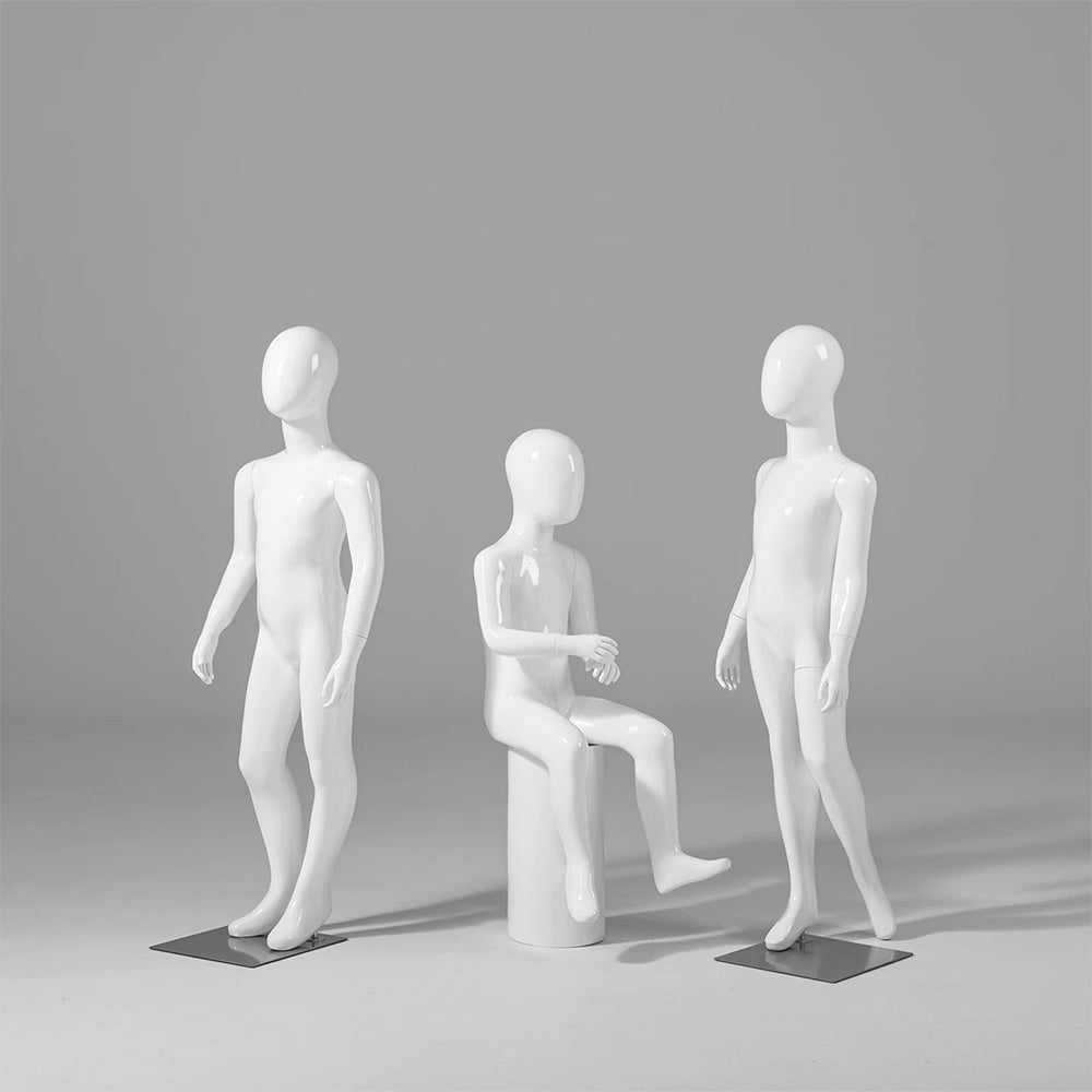 DE-LIANG Child Mannequin Display Forms – Standing & Sitting Poses (Ages 2–15)