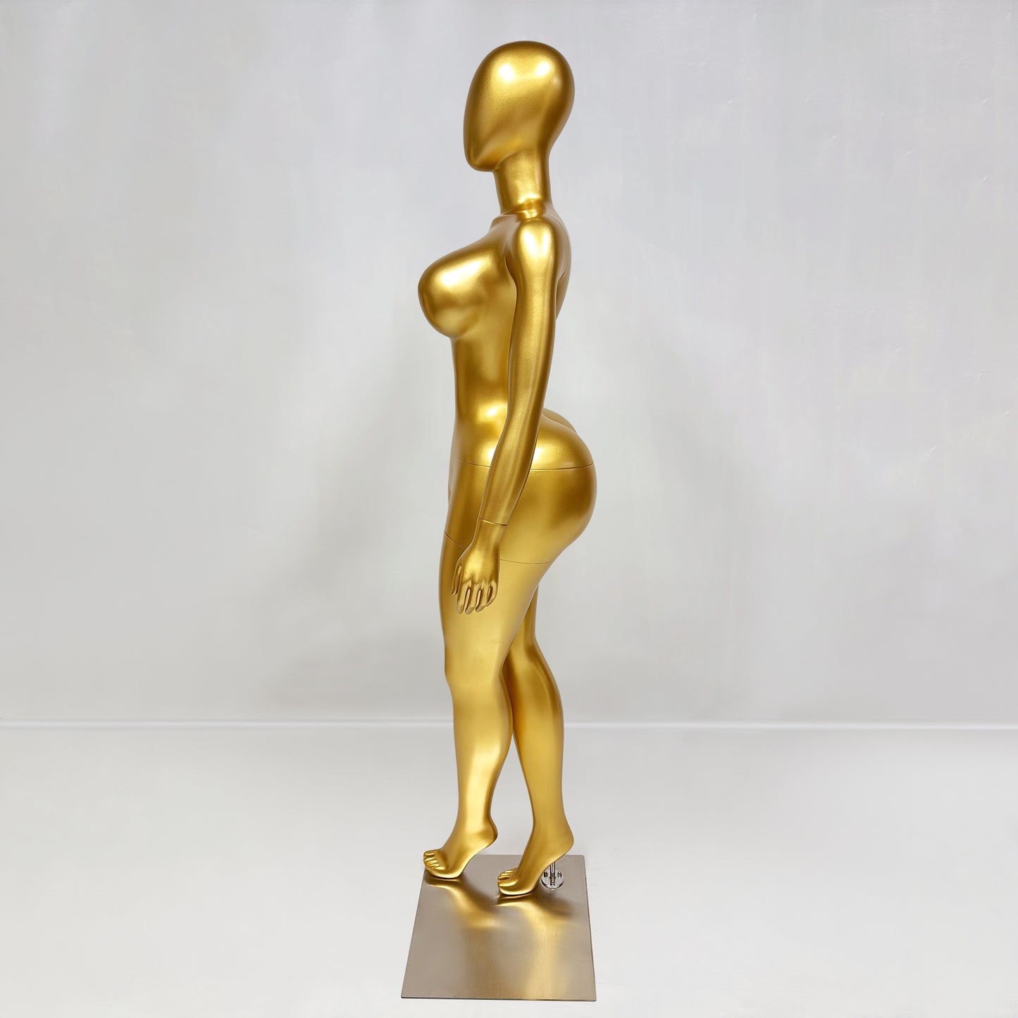 DE-LIANG Female Plus Size Mannequin,Slim Waist Curvy Hip Fiberglass Mannequin,Women Body Mannequin Clothing Display Model