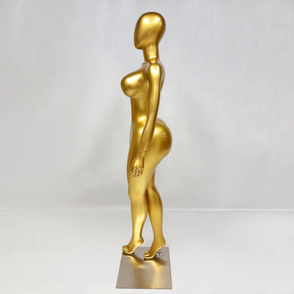 DE-LIANG Female Plus Size Mannequin,Slim Waist Curvy Hip Fiberglass Mannequin,Women Body Mannequin Clothing Display Model