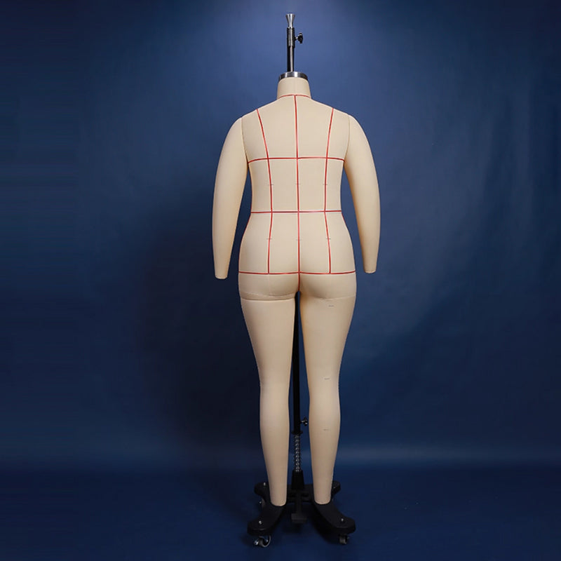 DE-LIANG Professional Lingerie Tailor Dress Form - Oblique Pinnable Female Full Body Mannequin with Reference Lines