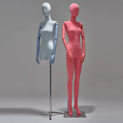 DE-LIANG model props, full/half body female mannequin display dummy, Female mannequin with flat shoulders and colorful dummy DL0012 DE-LIANG