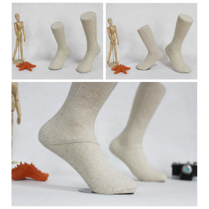 DE-LIANG Linen Mannequin Foot for Sock & Shoe Display – Magnetic, Women/Men/Kids