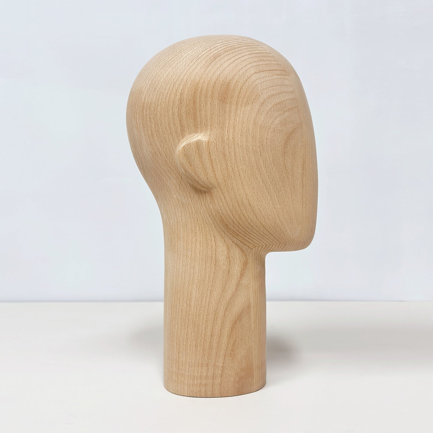 Wooden Mannequin Head Stand | Wig Hat Glasses Tie Display | DE-LIANG