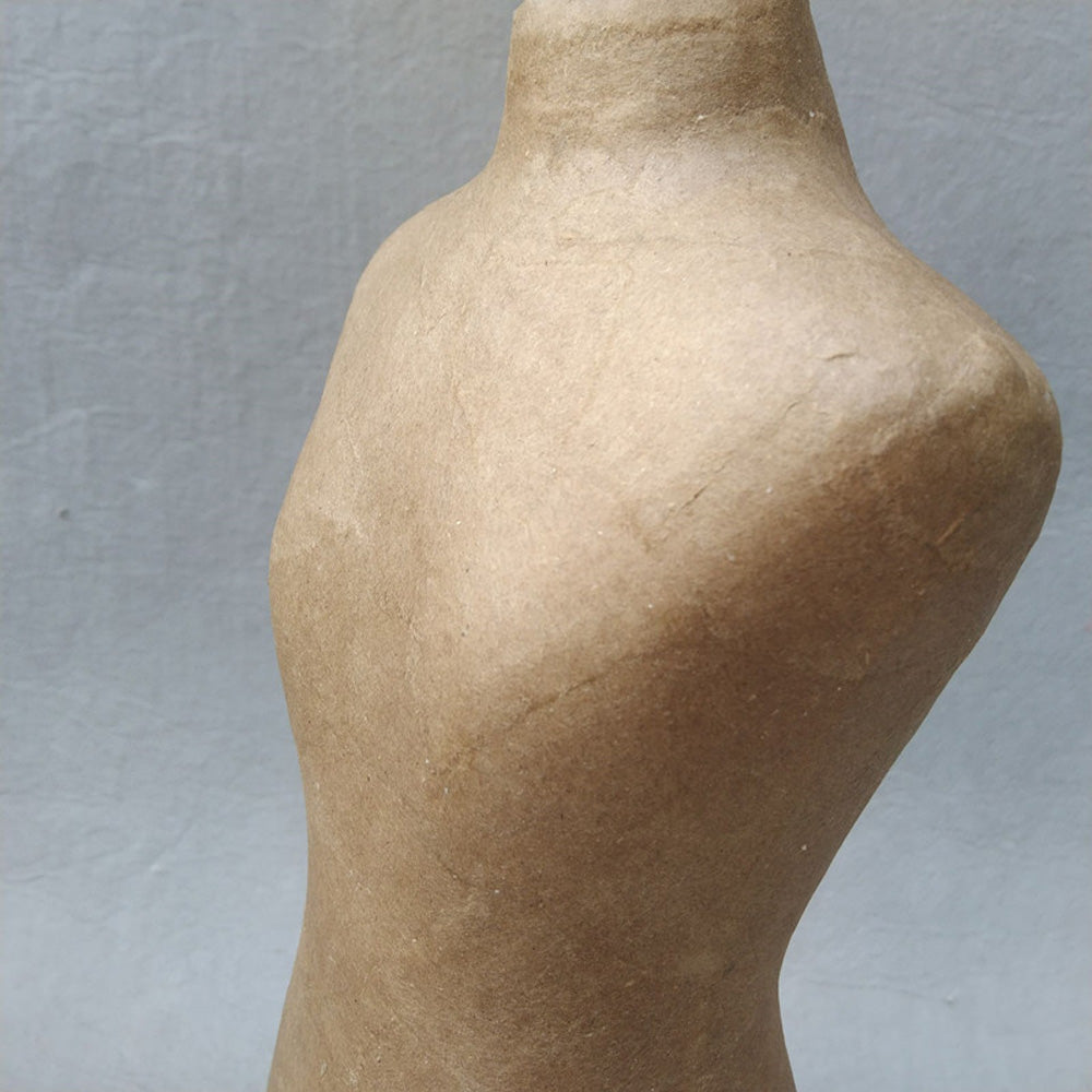 DE-LIANG Kraft Paper Mannequin Head & Dress Form for Garment Sample Display & Hat Wig